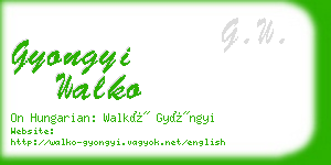 gyongyi walko business card